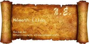 Németh Éliás névjegykártya
